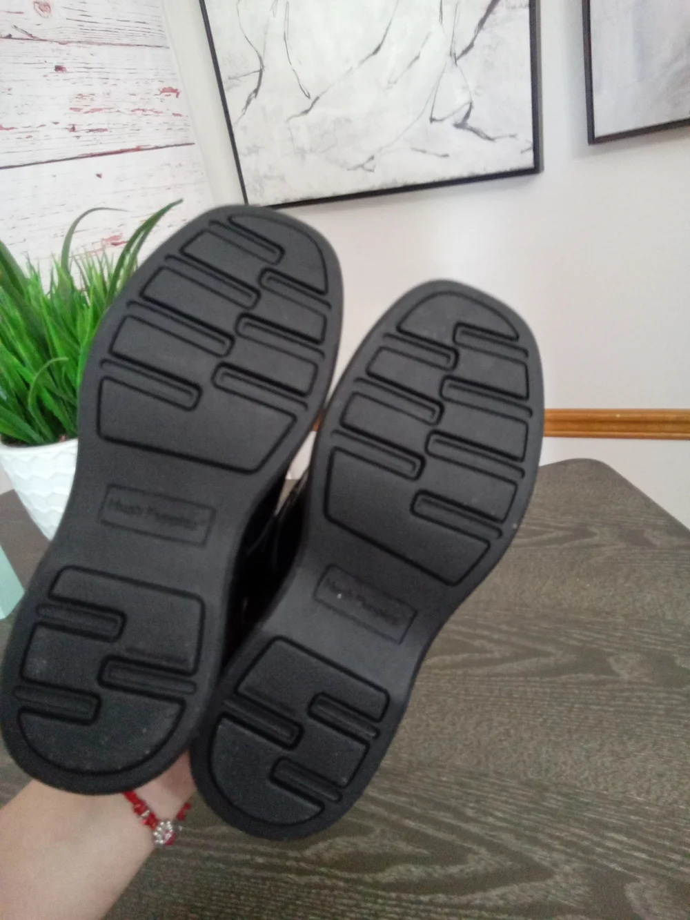 Hush Puppies Kids Black Leather School Shoes Size 1 Wide